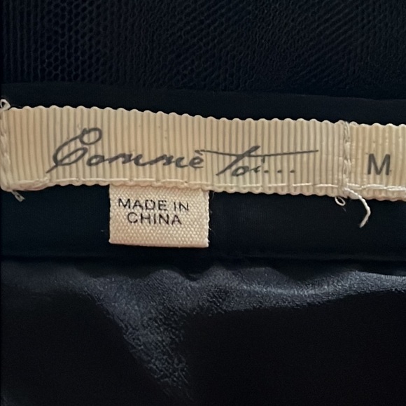Comme Toi… black mesh layered full skirt Sz M - Picture 6 of 6